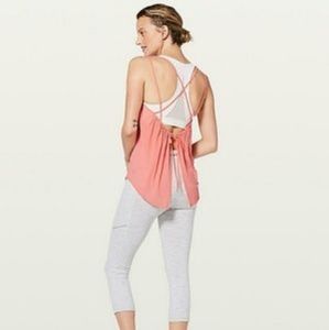 LULULEMON sheer tie back tank